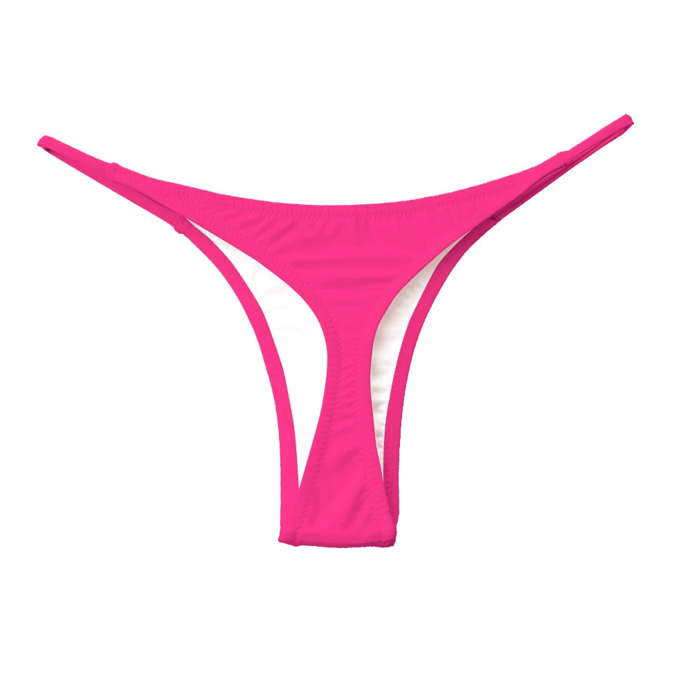 Womens Sexy Swimsuit  Swimwear Brazilian Biquini Plus Size  Bikinis Bottom T-back Cheeky Bottoms Thong Bathing Suit Women