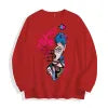 Graffiti Punk Character Graphic Crewneck Sweatshirt, US Warehouse, 6 Colors