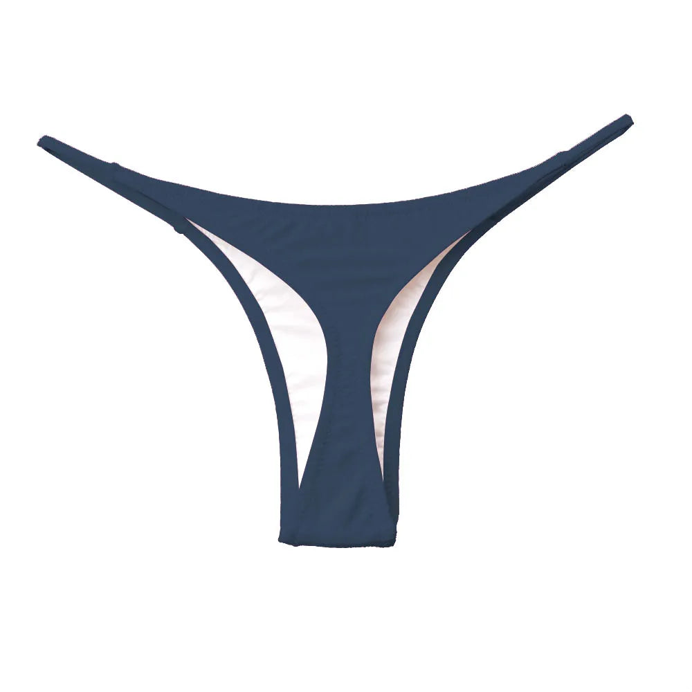 Womens Sexy Swimsuit  Swimwear Brazilian Biquini Plus Size  Bikinis Bottom T-back Cheeky Bottoms Thong Bathing Suit Women