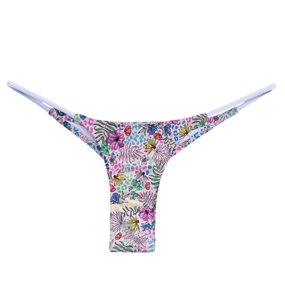 Womens Sexy Swimsuit  Swimwear Brazilian Biquini Plus Size  Bikinis Bottom T-back Cheeky Bottoms Thong Bathing Suit Women