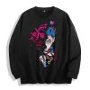Graffiti Punk Character Graphic Crewneck Sweatshirt, US Warehouse, 6 Colors