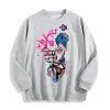 Graffiti Punk Character Graphic Crewneck Sweatshirt, US Warehouse, 6 Colors
