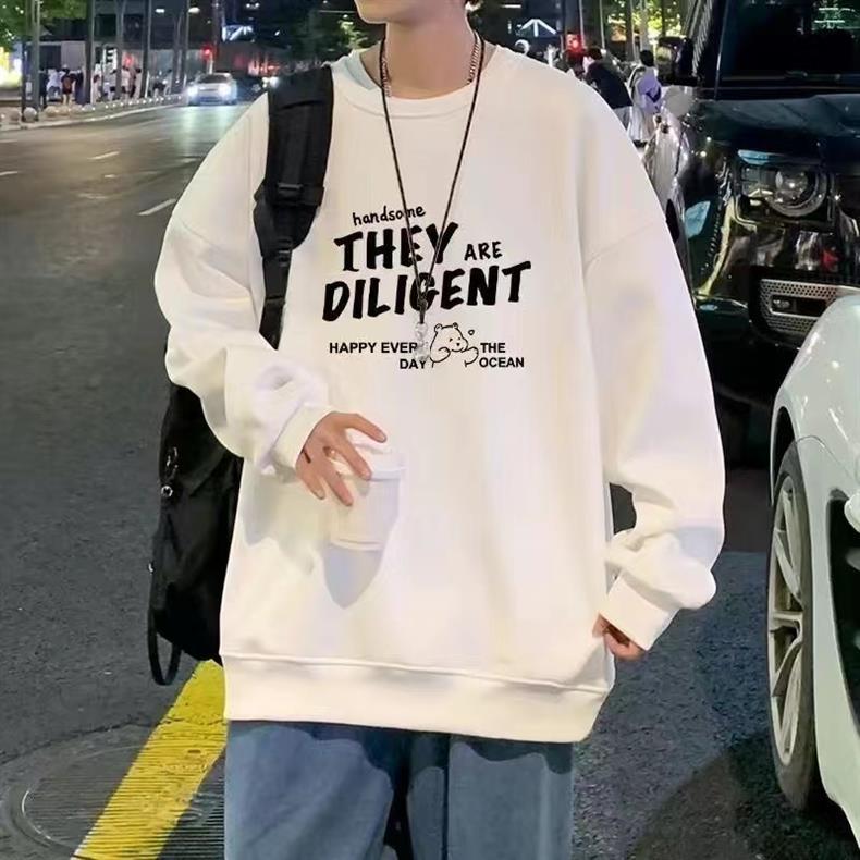 Heavy Sweatshirt Boys suit Spring and Autumn Long Sleeve Matching High Street Jeans Teenagers Handsome Wear Three-Piece Suit