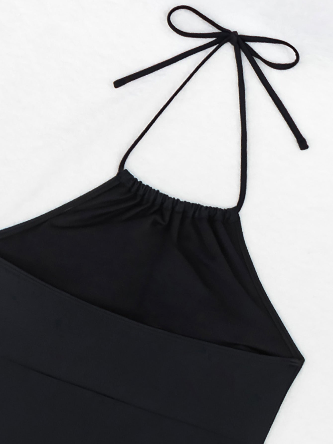 2025 New Tankini Cross-Border European and American Print Four-Corner Shorts Halter Conservative Bikini Two-Piece Swimsuit Swimwear