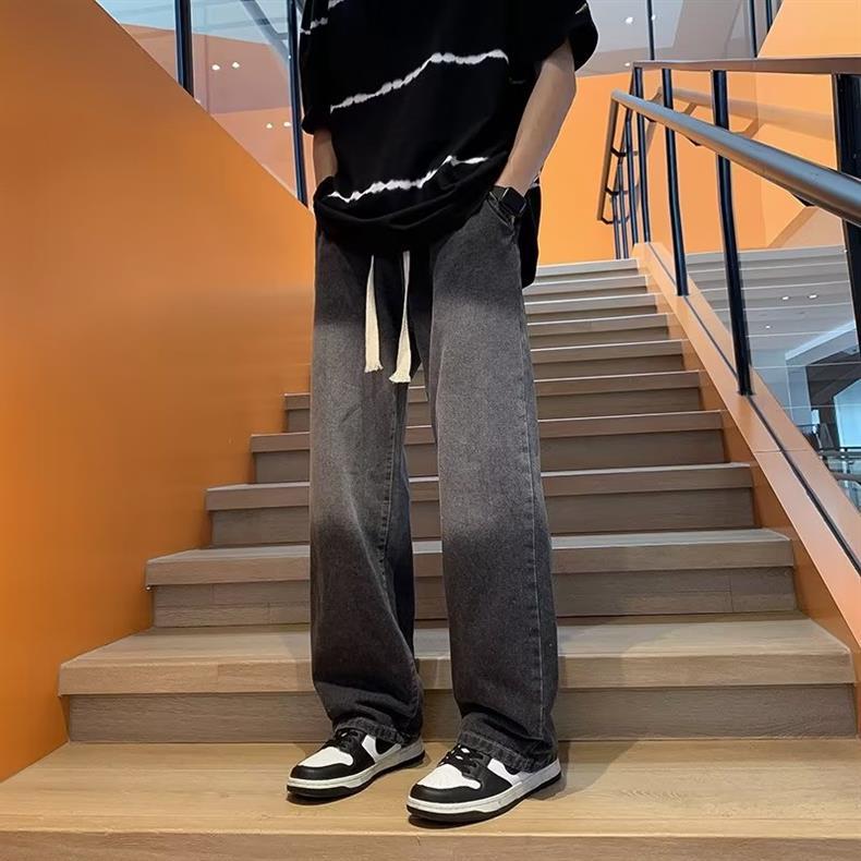 Heavy Sweatshirt Boys suit Spring and Autumn Long Sleeve Matching High Street Jeans Teenagers Handsome Wear Three-Piece Suit