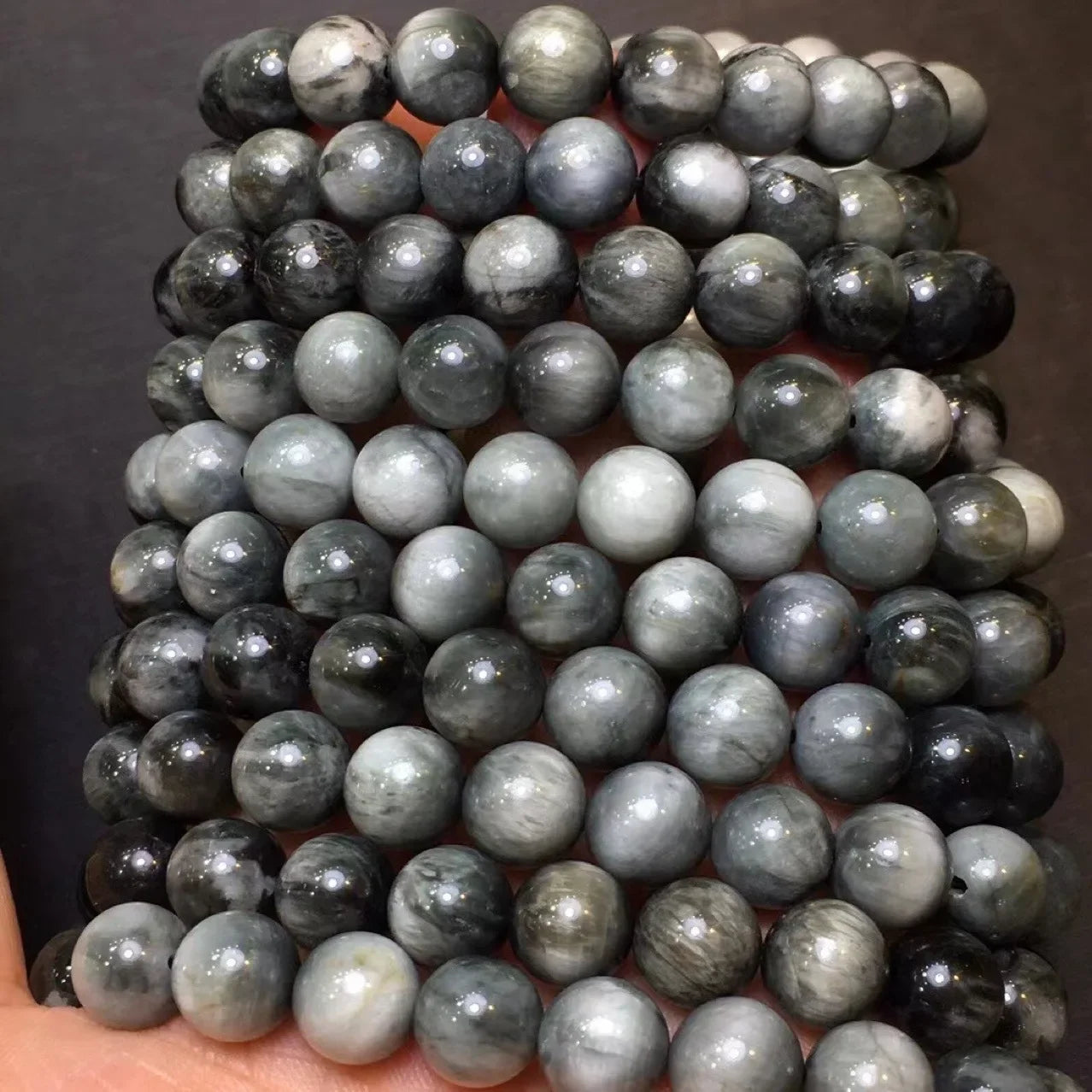 Natural Eagle Eye Stone Single Circle Fashion Bracelet for Men and Women, Light Luxury and Simple Pattern Bracelet