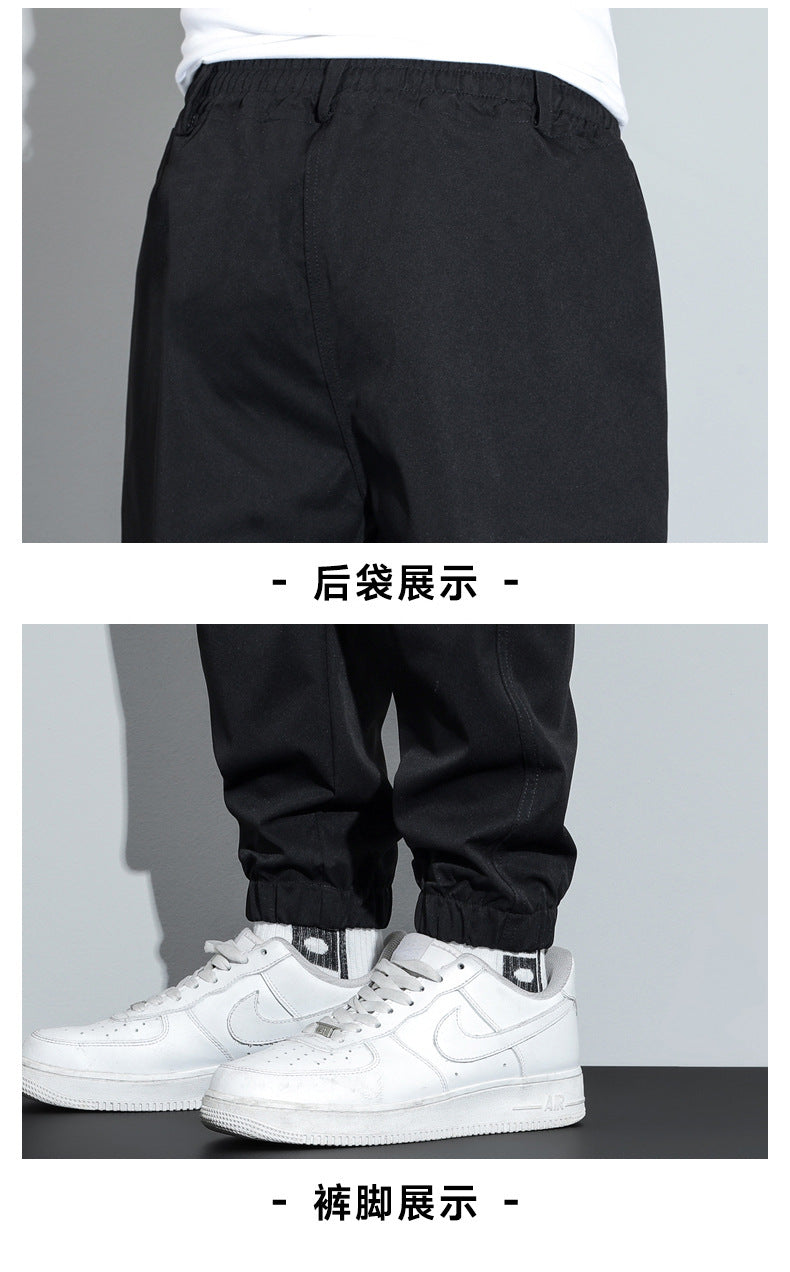 Spring and Autumn Men's Work Pants with Crotch Wear-resistant Loose Leg-toe Work Clothes Pants Breathable Elastic Multi-pocket Overalls