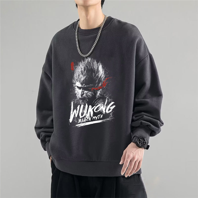 National fashion sweater men's suit 2024 new autumn jacket with jeans boys fashion handsome set