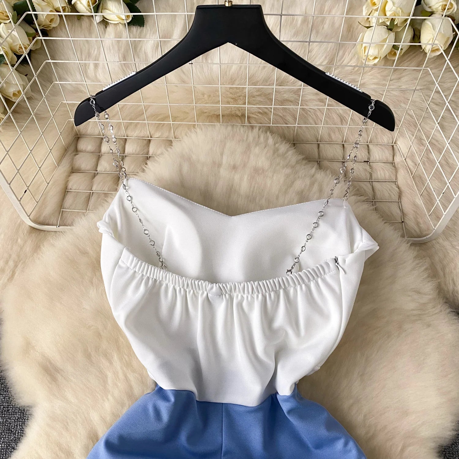 Sexy  Swinging collar Slip Dress pleated sweet Chic Vintage Evening Party Club Women Chic Slim Pencil dresses