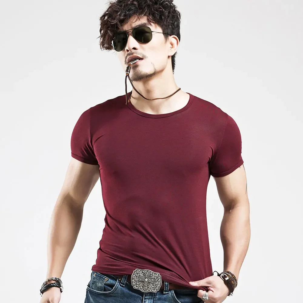 2026 Brand New Men T Shirt Tops V neck Short Sleeve Tees Men's Fashion Fitness Hot T-shirt For Male Man T-shirt Size 5XL