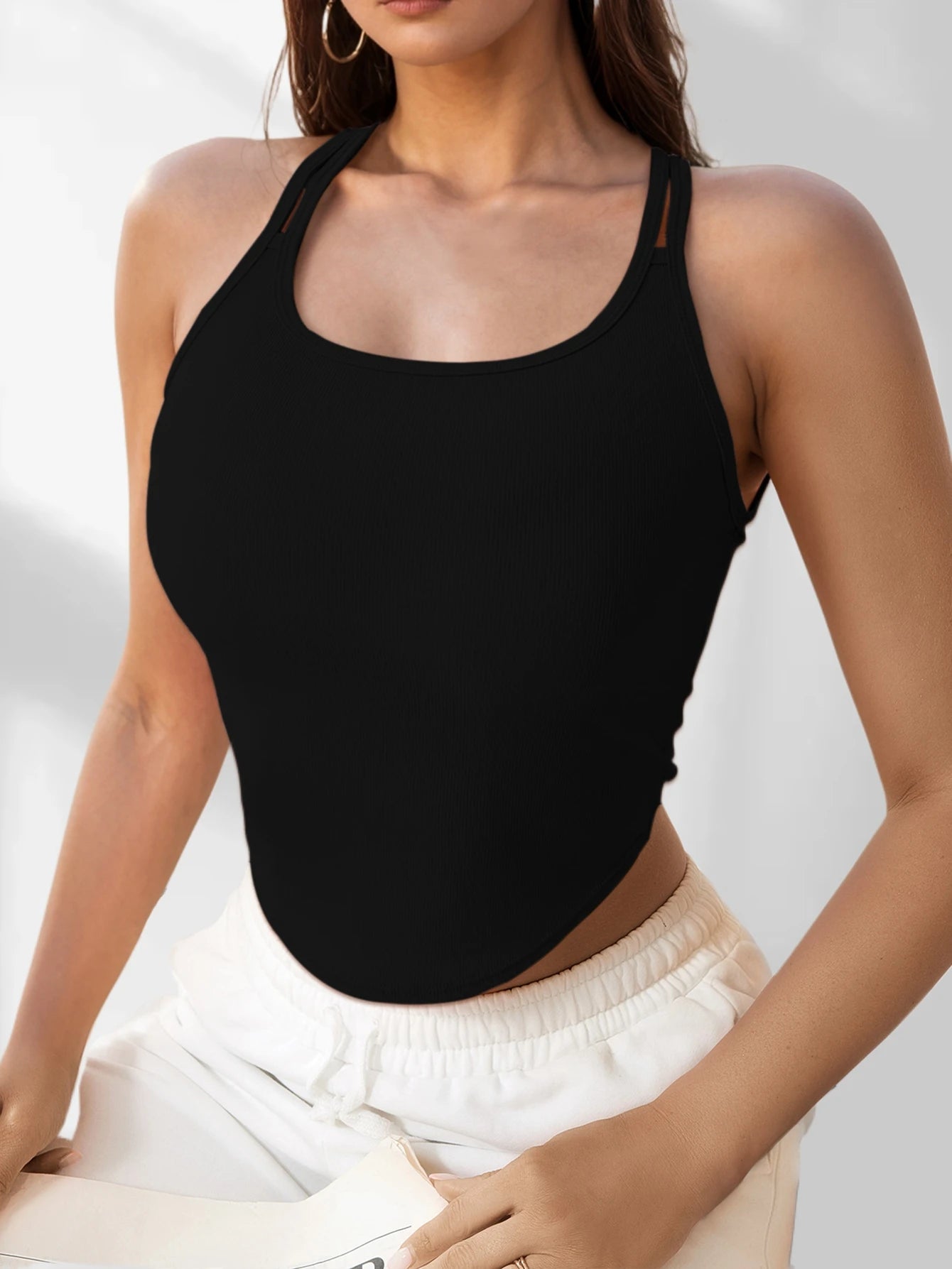Women Solid Color Camisoles Vest Women Tank Tops Female Summer Sexy Strap Basic Tops Sleeveless Camisole T-shirt