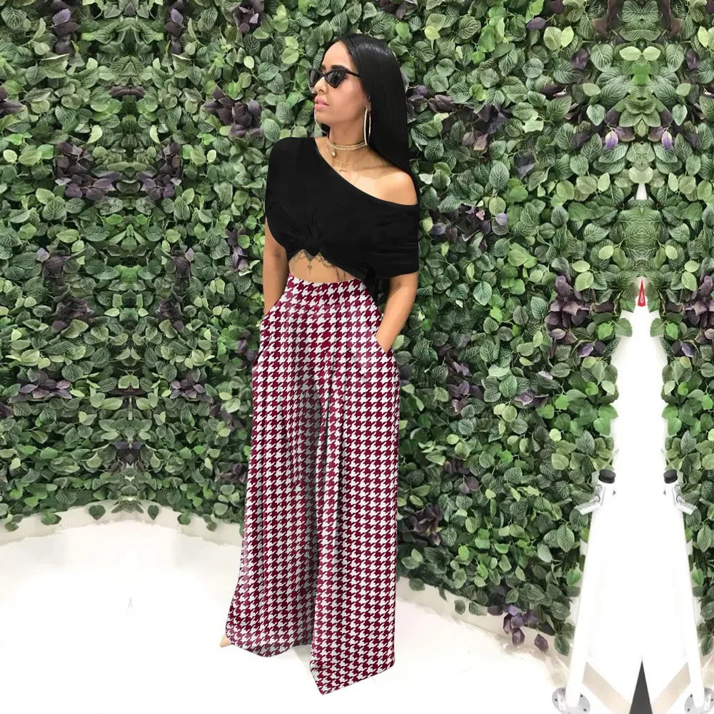 CM.YAYA Women Straight High Waist Pants Autumn Winter INS Streetwear Basic Wide Leg Long Trousers