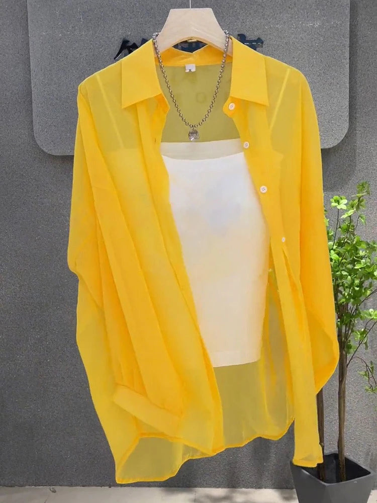 New 2026 Women's Ultra-Slippery Pearl Shiny Ice Sensation Sun Protection Shirt Loose Cardigan Outerwear Summer Fashion