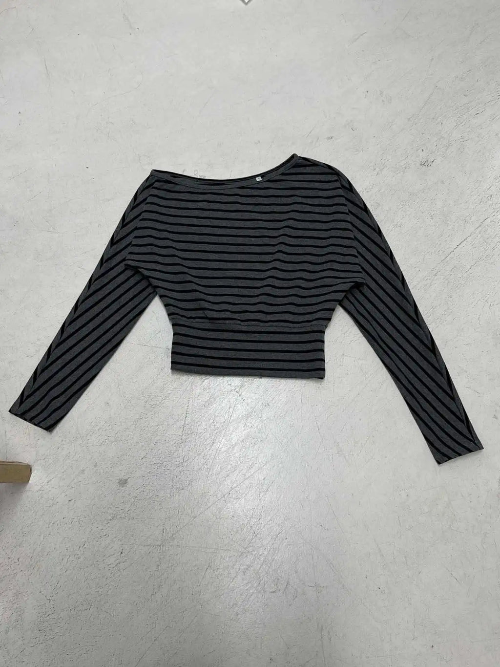 Korean Tees Striped Women Tshirts Long Sleeve Loose Camisetas 2025 Ropa Mujer Sexy Y2k Tops Off Shoulder Fashion Summer T-shirt