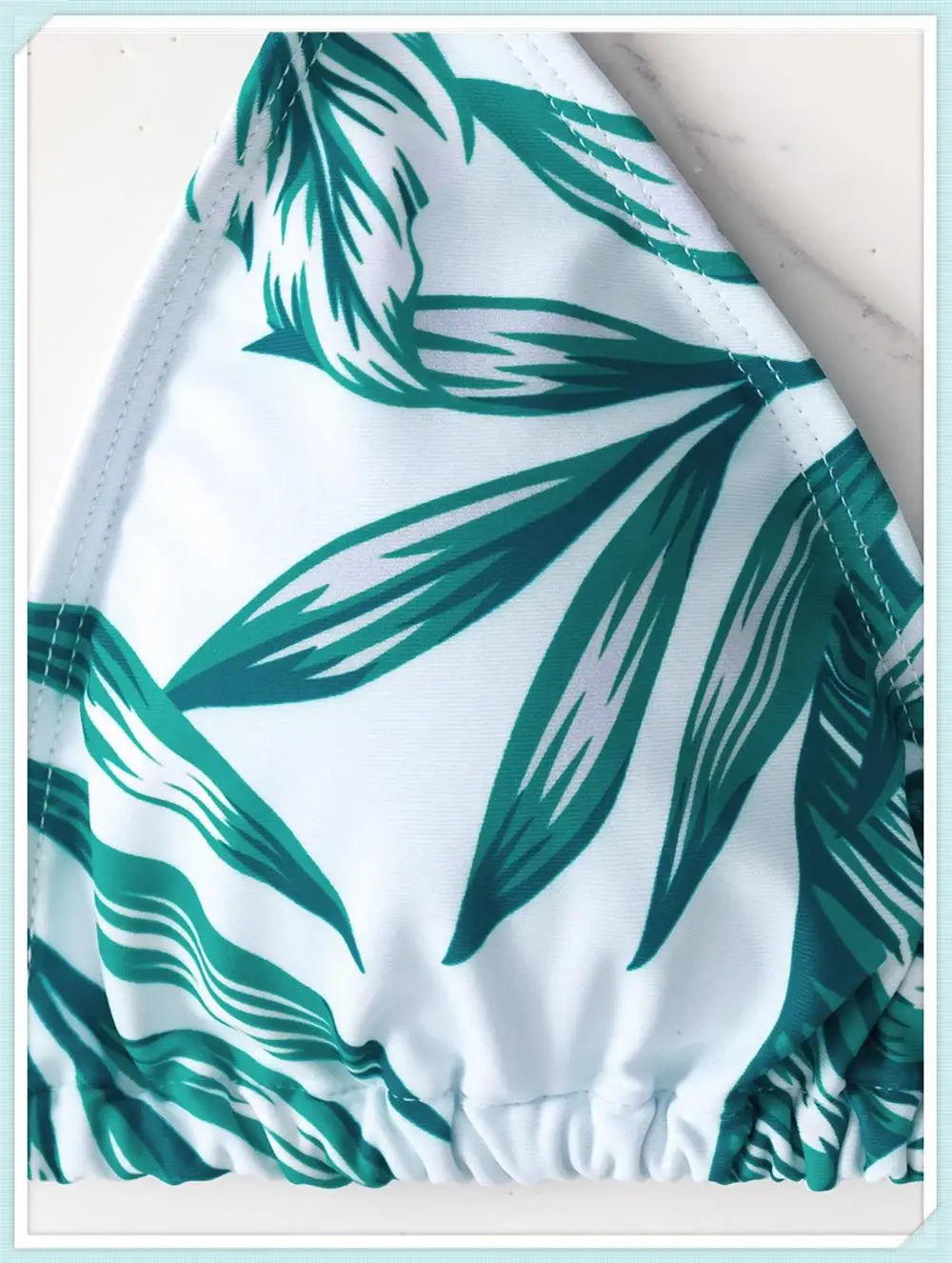 3 pieces Halter Bikini Tropical Print Swimsuit Drawstring Side Swimwear Women Long Sleeve Bathing Suit Female Swimming Beachwear