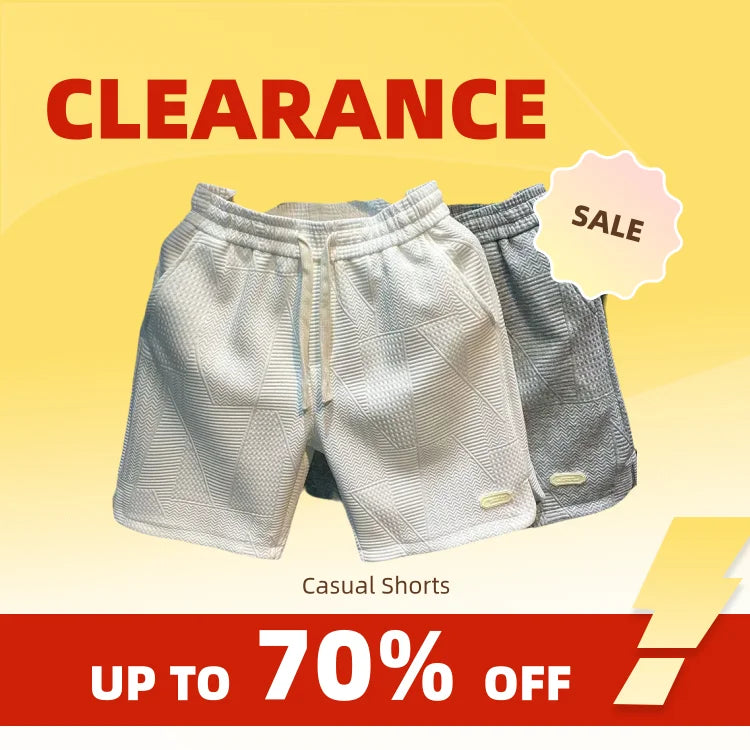 Clearance_Summer Running Shorts for Men Casual Jogging Sport Short Pants Wave Pattern Solid Color Drawstring Loose Dry Gym Sport