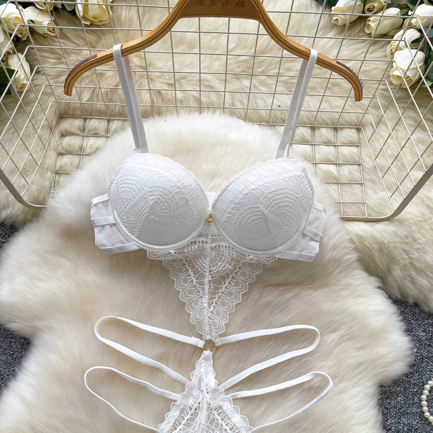 Women Hotsweet hollow out backless lace slim Vintage Straps Bodysuits Chic Jumpsuits Top Clothing