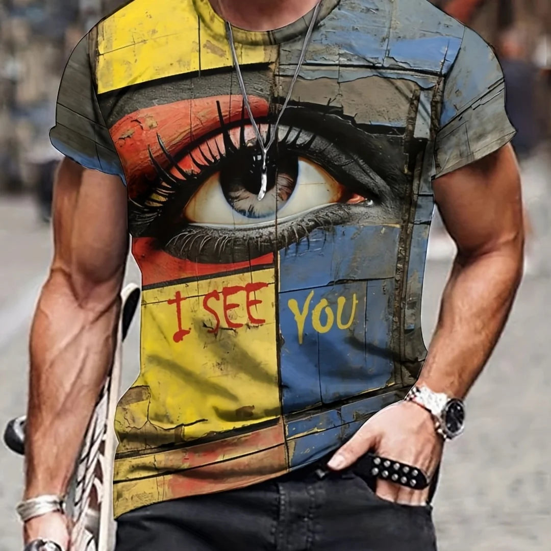 Men's Mexico 3D Pattern T-shirt Summer Casual Pullover Men's Fashion Loose Short Sleeve Top