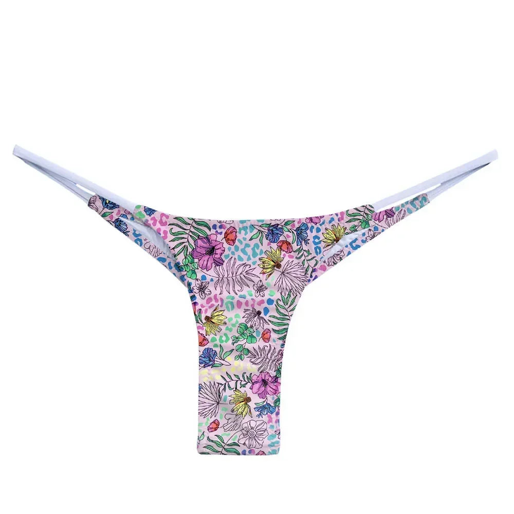 Womens Sexy Swimsuit  Swimwear Brazilian Biquini Plus Size  Bikinis Bottom T-back Cheeky Bottoms Thong Bathing Suit Women