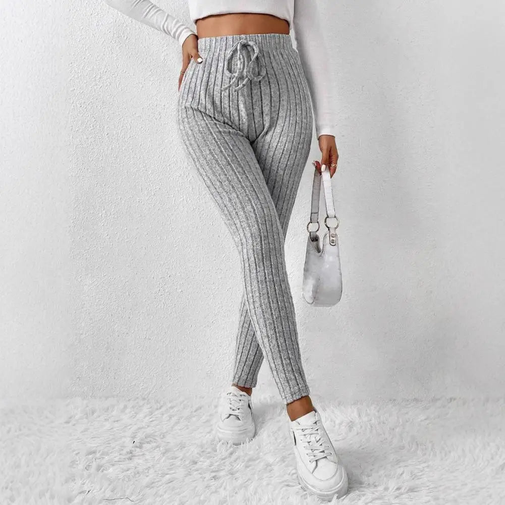Women Striped Leggings Fitness Elastic Yoga Leggings High Waist Butt Lift Gym Trainning Tights Fashion Thread Slim Trousers