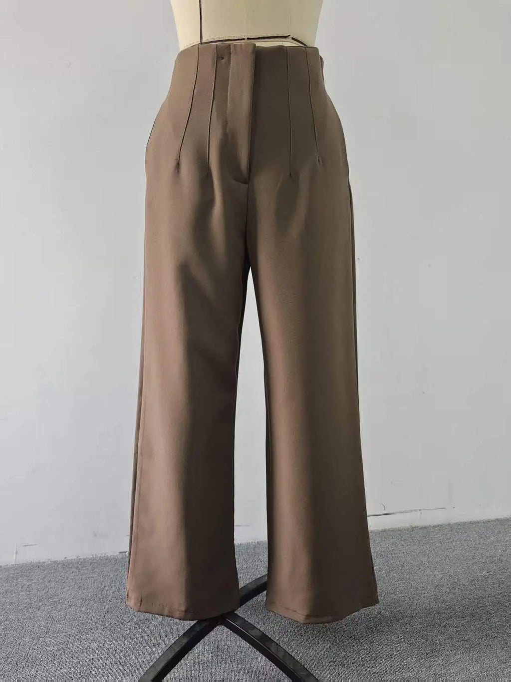 Women's High Waist Wide Leg Pants Elegant Tailored Straight Trousers Office Work Pants Casual Bottoms Comfy Dress Pants