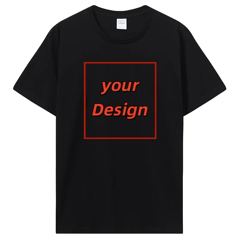 Custom T-shirt Customized Print T Shirt Men Women Personalized Tops Tees DIY Your Like Photo Or Logo Cotton T-shirt Men Clothing