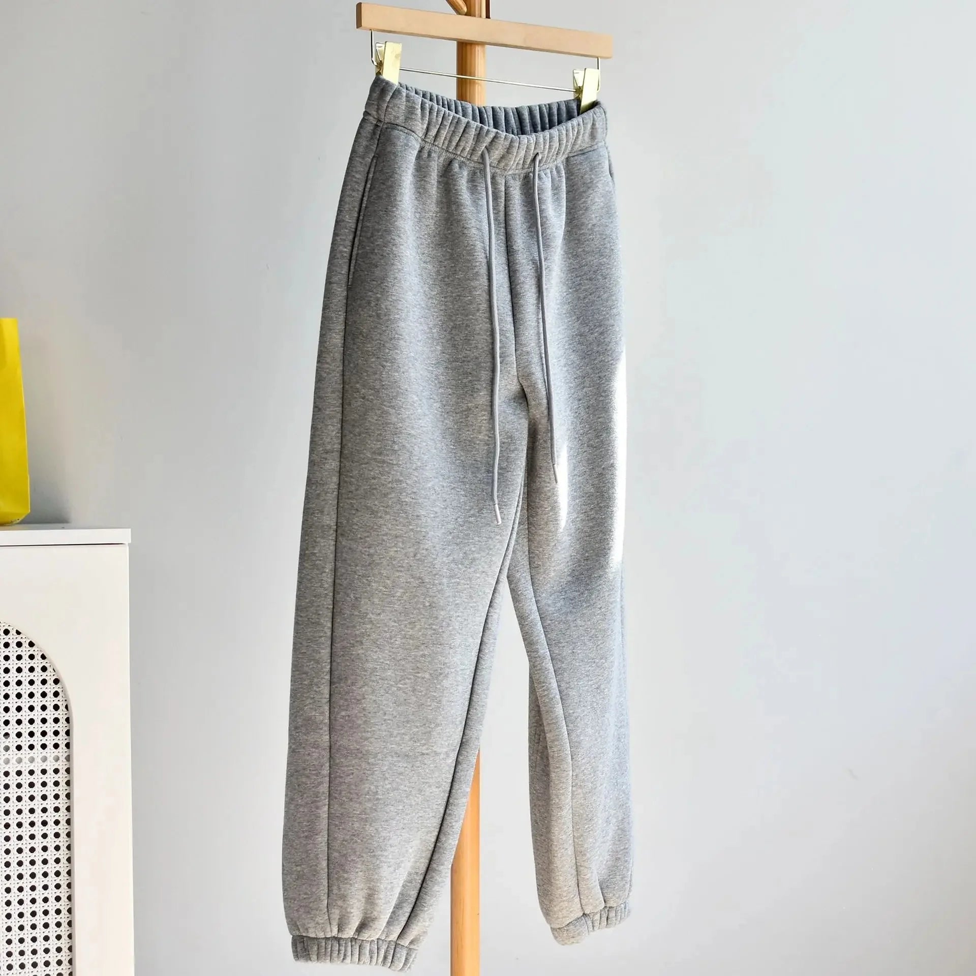 Women's Casual Straight-Leg Wide-Leggings Pale Grey Sports Trousers Winter 2024 New Style LULU Same As
