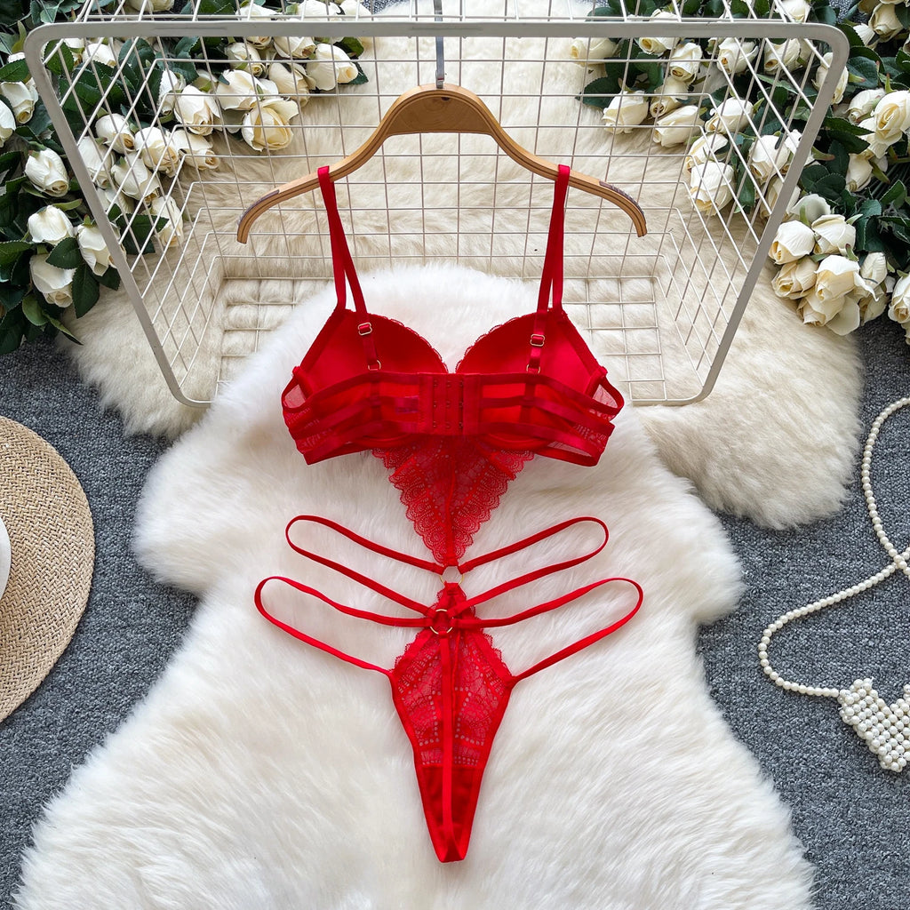 Women Hotsweet hollow out backless lace slim Vintage Straps Bodysuits Chic Jumpsuits Top Clothing