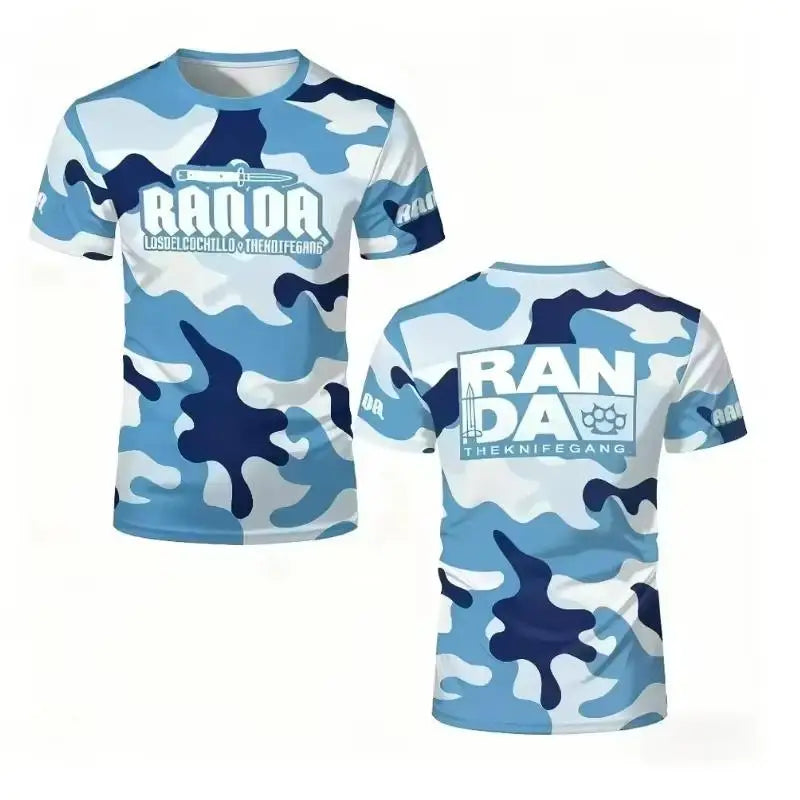 Randa Gothic Tactical T-shirt  Breathable Sportswear | Unisex Combat-style Apparel | Outdoor Crew Neck Short-sleeve Top For Men