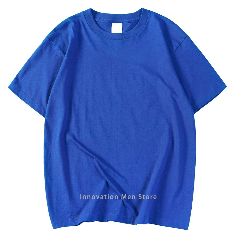 New Candy Color 100% Cotton T-Shirts Men Women 14 Colors Oversized Short Sleeves High Quality Brand Tee Clothing Soft T Shirts