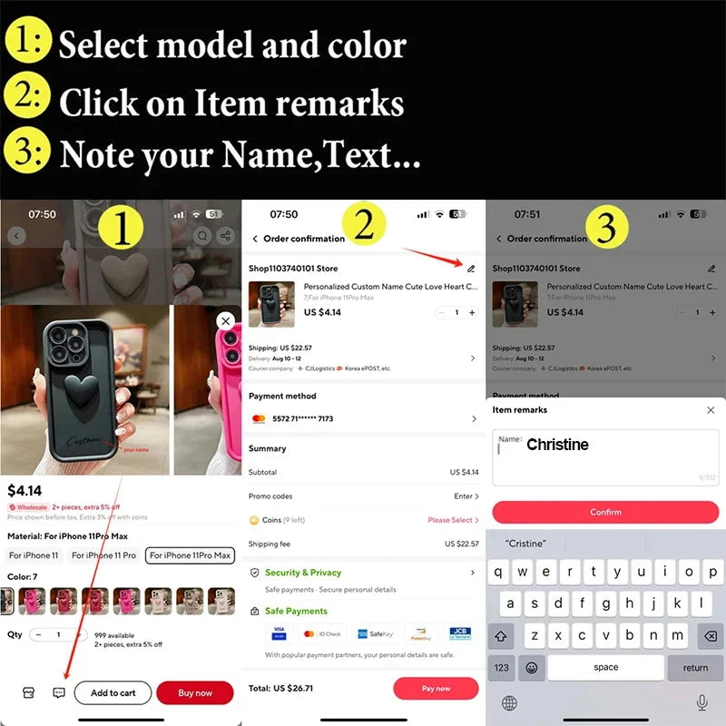 3D Cartoon Embroidery Dog Personalized Custom Name Phone Case For iPhone 16 15 14 13 11 12 Pro Max Plus X XS XR Candy DIY Cover