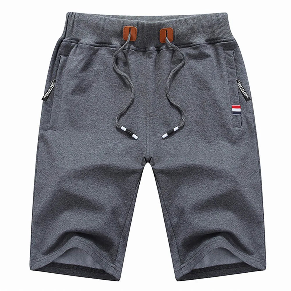 Men Casual Shorts New Summer Male Fashion Casual Short Men's Solid Color Fitness Breathable Shorts Men Drawstring Shorts