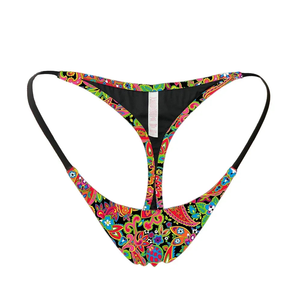 Womens Sexy Swimsuit  Swimwear Brazilian Biquini Plus Size  Bikinis Bottom T-back Cheeky Bottoms Thong Bathing Suit Women