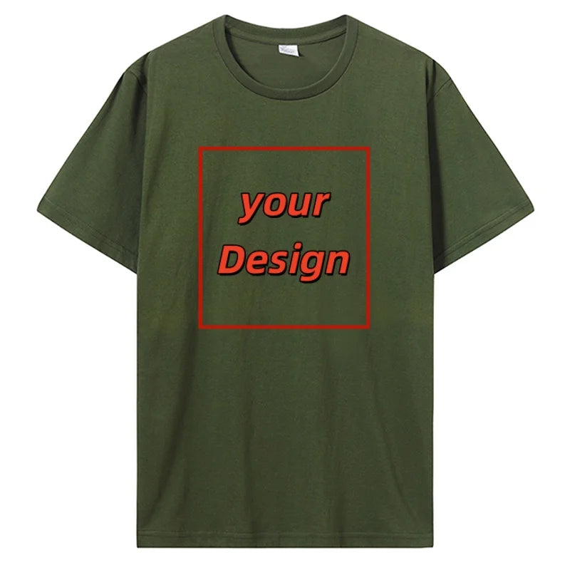 Custom T-shirt Customized Print T Shirt Men Women Personalized Tops Tees DIY Your Like Photo Or Logo Cotton T-shirt Men Clothing