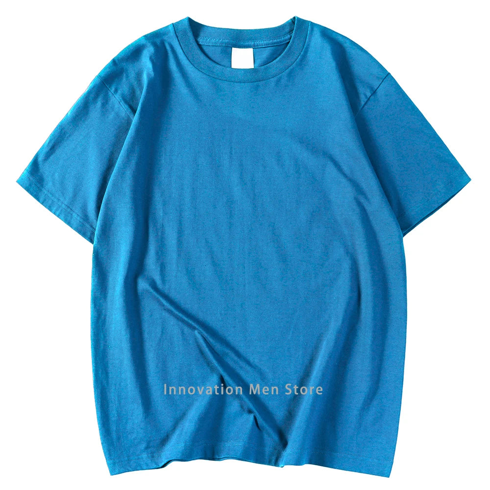 New Candy Color 100% Cotton T-Shirts Men Women 14 Colors Oversized Short Sleeves High Quality Brand Tee Clothing Soft T Shirts