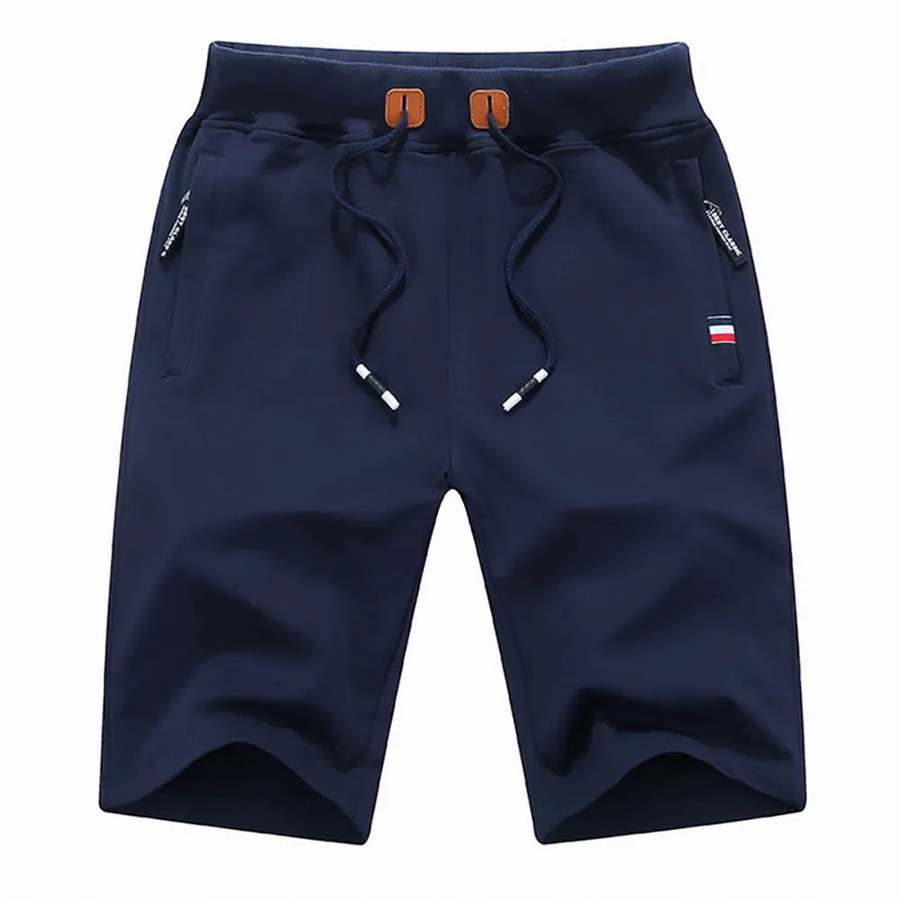 Men Casual Shorts New Summer Male Fashion Casual Short Men's Solid Color Fitness Breathable Shorts Men Drawstring Shorts