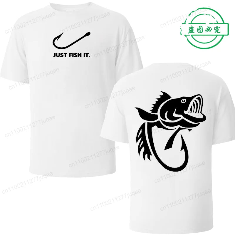 Fish Fishing Print Men T-Shirts Tops Men Fisherman Fish T-shirt Short Sleeve Fashion Brand New Loose Tees Summer Shirt for Male