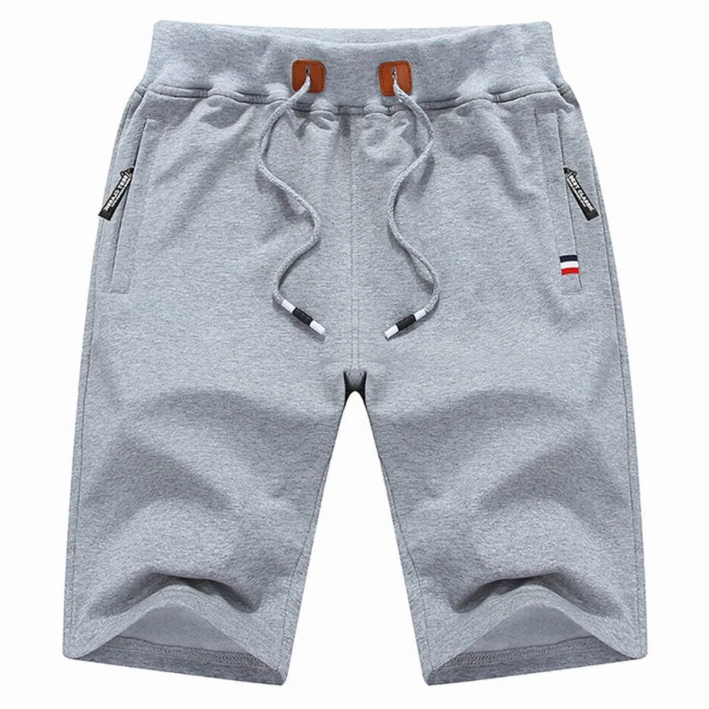 Men Casual Shorts New Summer Male Fashion Casual Short Men's Solid Color Fitness Breathable Shorts Men Drawstring Shorts