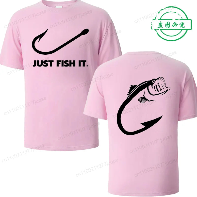 Fish Fishing Print Men T-Shirts Tops Men Fisherman Fish T-shirt Short Sleeve Fashion Brand New Loose Tees Summer Shirt for Male