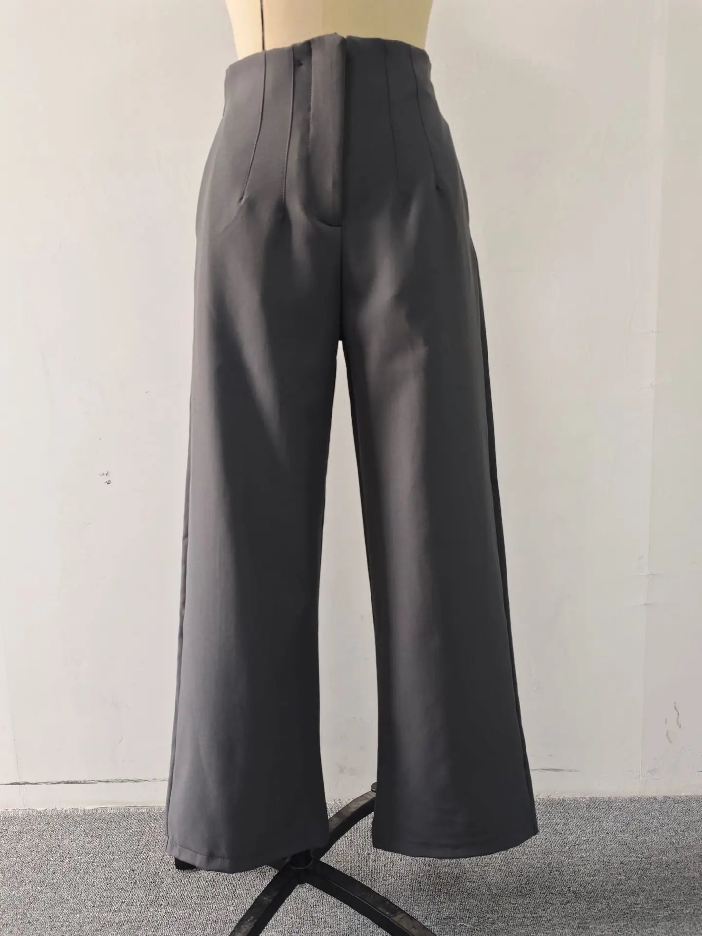Women's High Waist Wide Leg Pants Elegant Tailored Straight Trousers Office Work Pants Casual Bottoms Comfy Dress Pants
