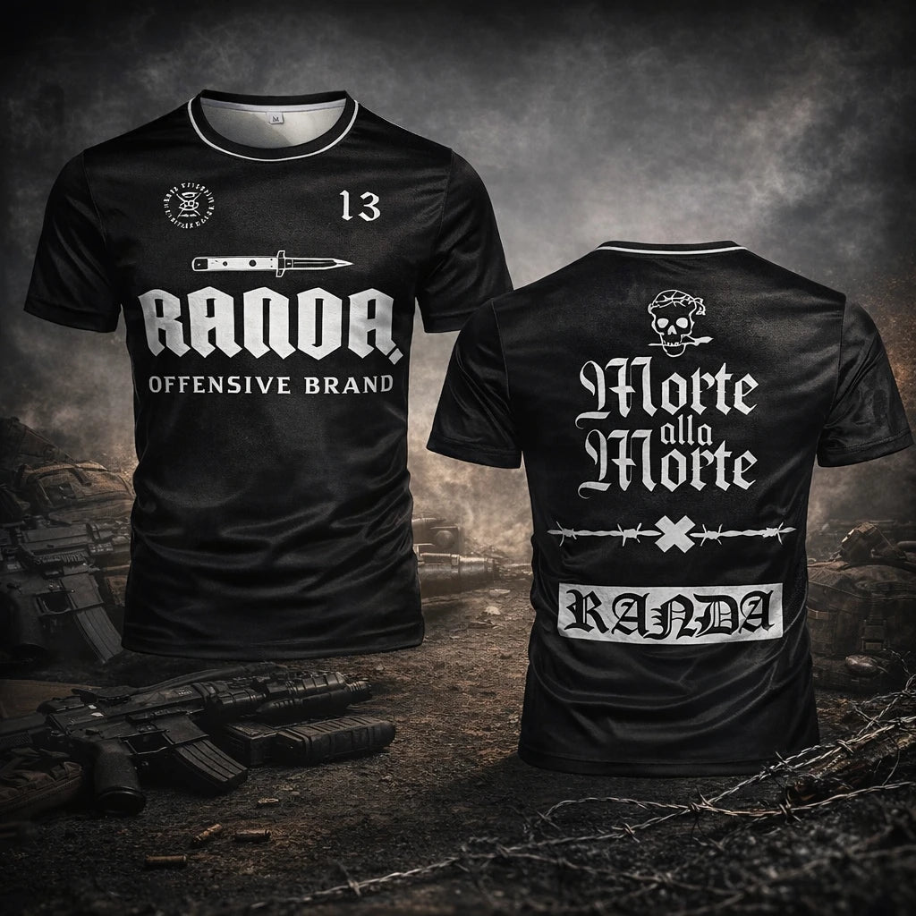 Randa Gothic Tactical T-shirt  Breathable Sportswear | Unisex Combat-style Apparel | Outdoor Crew Neck Short-sleeve Top For Men