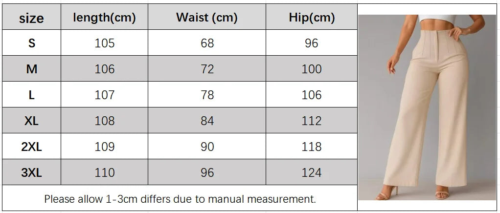 Women's High Waist Wide Leg Pants Elegant Tailored Straight Trousers Office Work Pants Casual Bottoms Comfy Dress Pants