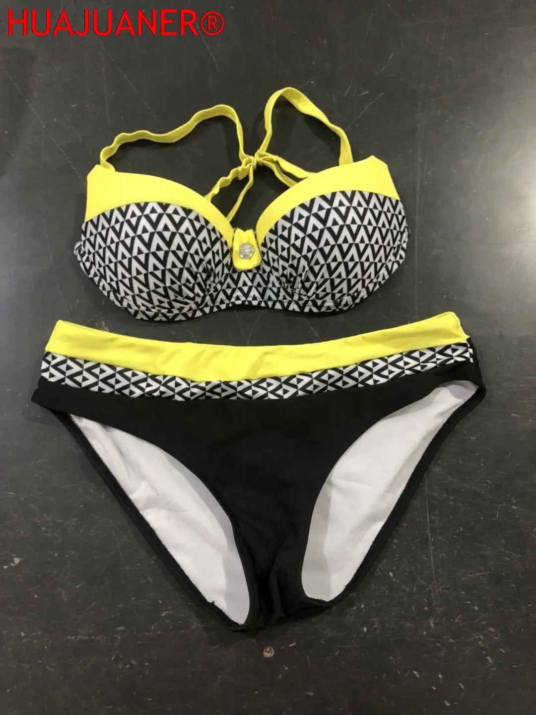 2026 New Swimsuit Red Push Up Bikini Set Women Swimwear Sexy Padded Adjustable Strap Bordered Bikinis Black Bathing Suit Tankini