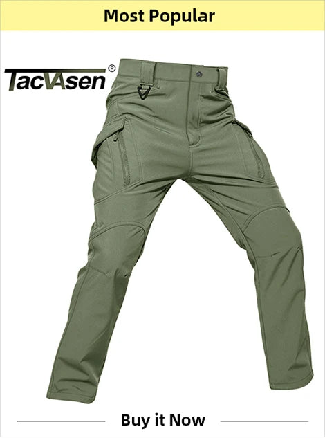 TACVASEN Hooded Softshell Jacket Mens Waterproof Rain Jacket Fleece Lined Work Jacket Outdoor Trekking Hiking Windbreaker Male