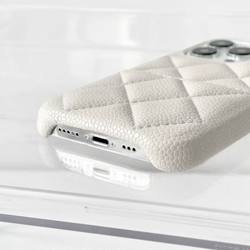 Luxury Lychee Texture Leather Card Bag Solid Color Wallet Phone Case for iPhone 17 16 15 14 Pro Max Black White PU Hard Cover