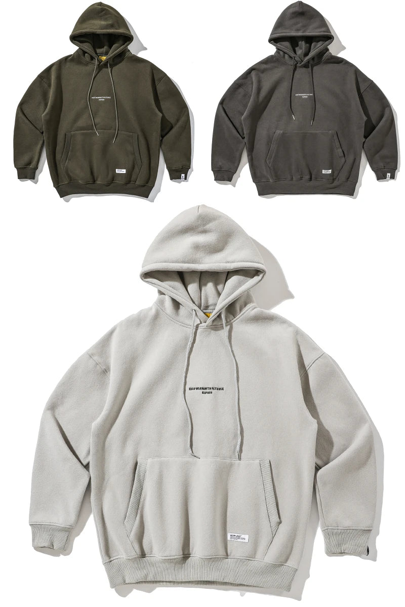 Japanese Streetwear High Quality Hip Hop Thin Fleece Hoodie Men Clothing Harajuku Casual Sweatshirt Korean Couple Pullover Male