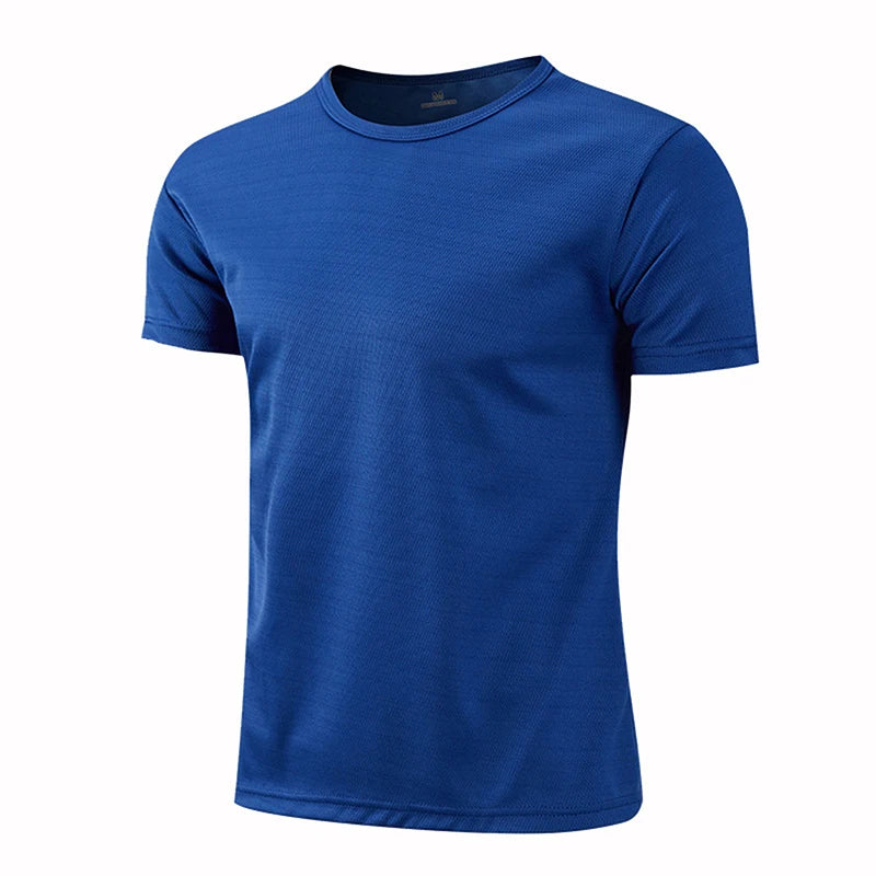 Women Men Quick Drying Short Sleeve Tees Summer Gym Running O-Neck T-Shirt Training Exercise Gym Sport Blank Tops For Printing