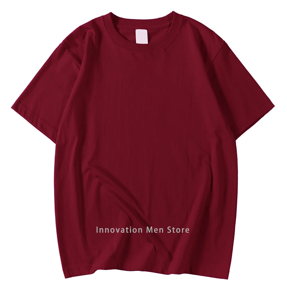 New Candy Color 100% Cotton T-Shirts Men Women 14 Colors Oversized Short Sleeves High Quality Brand Tee Clothing Soft T Shirts