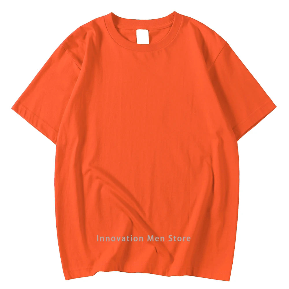 New Candy Color 100% Cotton T-Shirts Men Women 14 Colors Oversized Short Sleeves High Quality Brand Tee Clothing Soft T Shirts