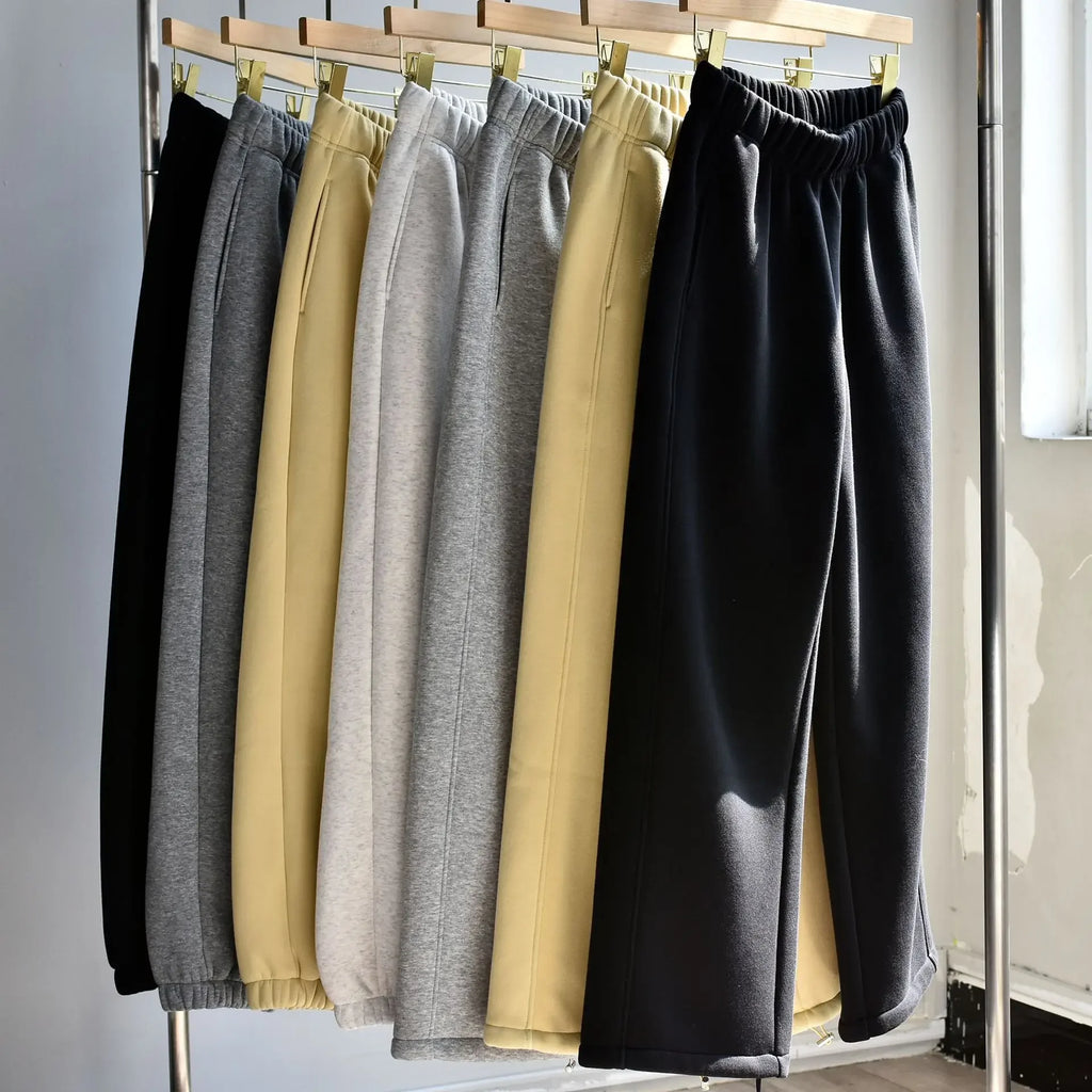 Women's Casual Straight-Leg Wide-Leggings Pale Grey Sports Trousers Winter 2024 New Style LULU Same As